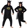 Get Trend DC Comics Batman Pigiama Intero Uomo, M-2XL | Tuta Intera in Pile con Cappuccio, Mantello e Maschera, Pigiamoni Morbida per Invernale, Regalo per Uomo