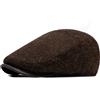 Bigoco Berretto Coppola Piatto Basch Basco Uomo Lana Scozzesi Cabbie Regolabile | Stile classico irlandese e scozzese Perfetto come flat cap, newsboy o cappello da guida Caldo versatile per ogni occasione