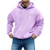 YIzdegg Felpa con cappuccio da uomo con cerniera su tutta la lunghezza | Colleg, felpa con cappuccio, casual, per autunno e inverno, a maniche lunghe, leggera e morbida