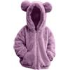 Generic Giacca con cappuccio in pile per bambini con cappuccio carino cappotto di cotone invernale caldo orso orecchio giacche carine shacket fuzzy capispalla giacca invernale bambino ragazze