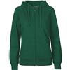 Neutral - Felpa da Donna con Cappuccio e Zip Verde Bottiglia M