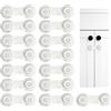 Rieoany 15 pezzi di sicurezza per cassetti per bambini, per armadi, frigoriferi e cassetti, armadietto senza foratura, colore: bianco/grigio