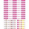Corredino Neonato Etichette Adesive Personalizzate per Bambine con Nome per bimbe, Impermeabili, Confezione da 50 Pezzi femminili colore rosa con simpatici disegni a tema. (Franca)