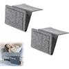Cryptisg 2 Pezzi Tasca Portaoggetti Letto, 32 X 20CM | Porta Oggetti da Appendere in Feltro, Portaoggetti da Appendere con Tasche, per Dormitorio, Divano, Comodino, Rivista