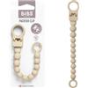 BIBS Clip portaciuccio con perline, adatta a tutti i ciucci BIBS, Vanilla | Portaciuccio | Compatibile con tutti i ciucci BIBS | Fissaggio sicuro con una mano | Evita la caduta del ciuccio