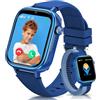 Sanorum Smartwatch Bambini con GPS, Videochiamate, SOS, Regalo, Blu | 4G Orologio Bambini Chat Vocale, Modalità Scuola, Sveglia Contapassi Impermeabile IP68 Sonno per Ragazzi Ragazze