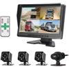 VSYSTO 4CH Dash cam per camion 720P Schermo da 10'' Videocamera di backup del veicolo Vista laterale posteriore anteriore, con obiettivo per visione notturna a infrarossi per semirimorchio