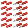 PerfectHD Set di 10 connettori a banana | 4 mm | spina e presa | con tappo a vite | per cavo altoparlante ricevitore AV | amplificatore banana altoparlante boxe audio HiFi | rosso | 10 pezzi