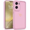 Choeeu ChoosEU Cuore Cover per Honor 90 Lite 5G, Rosa | Custodia TPU Silicone Morbido, Disegni Elegante Colorate Love Heart Motivo, per Ragazza, Antiurto Protezione Case Copertura