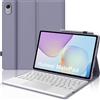 FOGARI Custodia con tastiera per Huawei Matepad 11.5/Huawei Matepad 11.5 S 2026 | Tastiera magnetica rimovibile Bluetooth per Huawei Matepad 11.5/11.5 S con touchpad, QWERTZ tedesco, viola