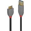 Lindy Cavo USB 3.0 Tipo A a Micro-B Anthra Line, 3m, Nero