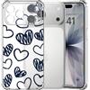 Choeeu ChoosEU Trasparente Cover per iPhone 17 Pro Max con Fiori, Cuore | Sottile TPU Silicone Trasparente Custodia, Disegni Colorate Fiore Fiori Motivo, per Ragazza, Antiurto Protettiva Morbido Case