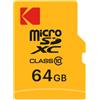 Kodak - Scheda di memoria microSD da 64 GB, classe 10, con adattatore SD
