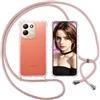 ISOI Cover con Cordino per Xiaomi Redmi 17 4G/5G, Custodia Trasparente con Collana Tracolla Laccio Collo Ultra Sottile Morbido TPU Silicone Antiurto AntiGraffio Case， Rosa