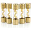 QWORK® 5 Pezzi Fusibile AGU 60A 12V 10x38mm - Protezione Audio Placcata Oro