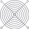 InLine - Griglia per ventole in metallo, cromata, 120 x 120 mm