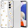 Choeeu ChoosEU Trasparente Cover per Samsung Galaxy A35 5G, Bianco Giallo | Sottile TPU Silicone Trasparente Custodia, Disegni Colorate Fiore Fiori Motivo, per Ragazza, Antiurto Protettiva Morbido Case
