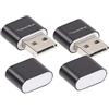 PEARL mini lettore: Set di 2 Chiavetta USB e lettore di schede, per schede microSD(HC/XC) fino a 128 GB, USB 2.0, formato mini. (chiavetta, stick)