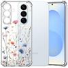 Choeeu ChoosEU Trasparente Cover per Samsung Galaxy S26 con Fiori, Blu Rosa | Sottile TPU Silicone Trasparente Custodia, Disegni Colorate Fiore Fiori Motivo, per Ragazza, Antiurto Protettiva Morbido Case