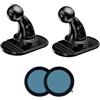 MSXTTLY Set da 2 Basi Adesive con Sfera da 17 mm e 2 Anelli Magnetici, Supporto di Ricambio Girevole a 360° per Supporto Telefono Auto