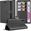 Cadorabo Custodia Libro per Samsung Galaxy A70 in NERO CARBONE - con Vani di Carte, Funzione Stand e Chiusura Magnetica - Portafoglio Cover Case Wallet Book Etui Protezione