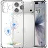 Choeeu ChoosEU Trasparente Cover per iPhone 17 Pro Max, Blu Dente di leone | Sottile TPU Silicone Trasparente Custodia, Disegni Colorate Fiore Fiori Motivo, per Ragazza, Antiurto Protettiva Morbido Case