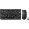 Risegun Set tastiera e mouse wireless, tastiera e mouse ultrasottili 2.4G con ricevitore USB per computer, PC, laptop, nero