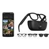 Infinn Smart Glasses con custodia di ricarica, occhiali KI, assistente vocale ChatGPT, traduzione in tempo reale 89 lingue, fotocamera 2K, Wi-Fi, protezione UV, impermeabile, rilevamento oggetti, 2 lenti