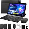 NIDUBIO Tablet Android 10.1 Pollici, Android 16 Octa-Core, 36GB RAM+256GB ROM (1TB Espandibile), Schermo IPS 1280*800, Batteria 6000mAh, Fotocamere Doppie, Kit Completo Tablet Android per Studio e Lavoro