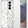 Choeeu ChoosEU Trasparente Cover per Samsung Galaxy S25 FE 5G con Fiori, Colorata | Sottile TPU Silicone Trasparente Custodia, Disegni Colorate Fiore Fiori Motivo, per Ragazza, Antiurto Protettiva Morbido Case