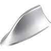 GERUI Antenna universale a forma di pinna di squalo per auto, amplificatore radio AM FM con gomma impermeabile (argento)