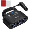 Zenvoka 120 W Multipresa Accendisigari 12 V/24 V 3 prese USB-C Voltmetro Interruttori