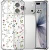 Choeeu ChoosEU Trasparente Cover per iPhone 17 Pro con Fiori, Colorata | Sottile TPU Silicone Trasparente Custodia, Disegni Colorate Fiore Fiori Motivo, per Ragazza, Antiurto Protettiva Morbido Case