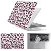 HLAAJJX Custodia Compatibile con MacBook Air 13 2018-2020 (A1932/A2179/A2337 M1) con Retina Display e Touch ID, Cover su misura e protezione tastiera trasparente,Leopardo Rosa