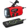 Esky radio meteo portatile, AM/FM con caricatore per telefono Power Bank da 2000mAh, radio a energia solare con torcia a 3 LED con ricarica USB per campeggio all'aperto, allarme SOS