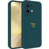 Choeeu ChoosEU Cuore Cover per Xiaomi Redmi Note 13 Pro 5G / Poco X6 5G, Verde | Custodia TPU Silicone Morbido, Disegni Elegante Colorate Love Heart Motivo, per Ragazza, Antiurto Protezione Case Copertura