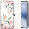 Choeeu ChoosEU Trasparente Cover per iPhone 13 con Fiori, Rosa Tulip | Sottile TPU Silicone Trasparente Custodia, Disegni Colorate Fiore Fiori Motivo, per Ragazza, Antiurto Protettiva Morbido Case
