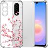Choeeu ChoosEU Trasparente Cover per Samsung Galaxy A17 5G / 4G, Sakura Rosa | Sottile TPU Silicone Trasparente Custodia, Disegni Colorate Fiore Fiori Motivo, per Ragazza, Antiurto Protettiva Morbido Case