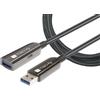 Techly 108224 Cavo Ottico Attivo USB 3.2 SuperSpeed Active Optical Cable USB A M/F 30m Nero Nero