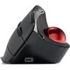 Nulea M506 Mouse verticale ergonomico senza fili con trackball | 4 livelli DPI, connessione per 3 dispositivi, fino a 21 giorni di batteria, compatibile con PC, Mac e tablet, rosso