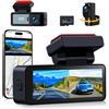 Motorsi 4K+1080P Dash Cam Anteriore e Posteriore, GPS Integrato WiFi Dashcam per Auto, Schermo IPS 3.16, Monitoraggio Parcheggio 24H, G-Sensor, Registrazione in Ciclo, Impermeabile IP66
