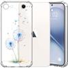Choeeu ChoosEU Clear Cover per iPhone SE 2022/2020(SE 3/2)/ 7/8,Blu Dente di leone | Sottile TPU Silicone Trasparente Custodia, Disegni Colorate Fiore Fiori Motivo, per Ragazza, Antiurto Protettiva Morbido Case