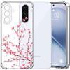 Choeeu ChoosEU Trasparente Cover per Samsung Galaxy A26 5G con Fiori, Sakura Rosa | Sottile TPU Silicone Trasparente Custodia, Disegni Colorate Fiore Fiori Motivo, per Ragazza, Antiurto Protettiva Morbido Case