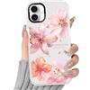 Yoedge Trasparente Cover per iPhone 7/8/SE 2020/SE 2022, Aesthetic Bunt Fiori Estivi Motivo Disegni per Donne Ragazze, Silicone Custodia Telaio Flessibile PC Case per iPhone SE 4,7 4,7,Gigli Summer