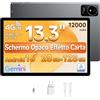 BMAX Android 16 Tablet 13.3 Pollici, 4G LTE Dual SIM, 12000mAh, 90Hz, 2GHz | Schermo Opaco Effetto Carta Antiriflesso, 28GB RAM+128GB ROM, Octa-Core Gemini AI/Widevine L1/GPS/GMS/21MP, Protezione Occhi