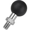 Xiansini Adattatore a sfera da 2,5 cm con perni filettati M8 x 1,25, compatibile con RAM Mounts B, braccio a doppia base, sfera di traino per moto e bicicletta, supporto per cellulare