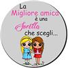 Regali Pazza idea Mouse Pad Tappetino Pc Decorato - 25x20 cm - Gomma e Tessuto - Frase Amicizia - per Ufficio e Casa - Regalo per Coppie