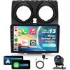 VECHTEL 2G&64G 9 Autoradio per Nissan Qashqai J10 2006-2016 con Carplay Android Auto Wireless Android 15,Bluetooth RDS/FM Radio,Wi-Fi GPS Navi,Telecamera posteriore AHD