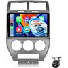 Ciosipul Autoradio Android 15 Doppio Din per Jeep Compass Patriot 2007-2009 10.1 | Touchscreen Stereo Wireless Carplay Android Auto GPS WiFi Bluetooth 5.0 Mirror Link FM AUX-in SWC Telecamera di backup