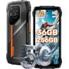 Ausriray Rugged Smartphone 5G Android 16, 36GB+256GB/2TB, 50MP+32MP, 20MP Night Vision, 6,78 FHD+ 120Hz, Telefono Indistruttibile IP68/IP69K, Dimensity 6300, 7500mAh/33W, Dual SIM/NFC/GPS, 5 Anni di Garanzia